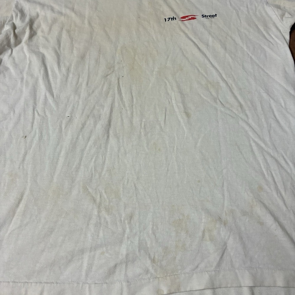 VTG 90s 17th Street Surf Shop Single Stitch Mens T Shirt XL Distressed Dog GRAIL - Picture 3 of 9
